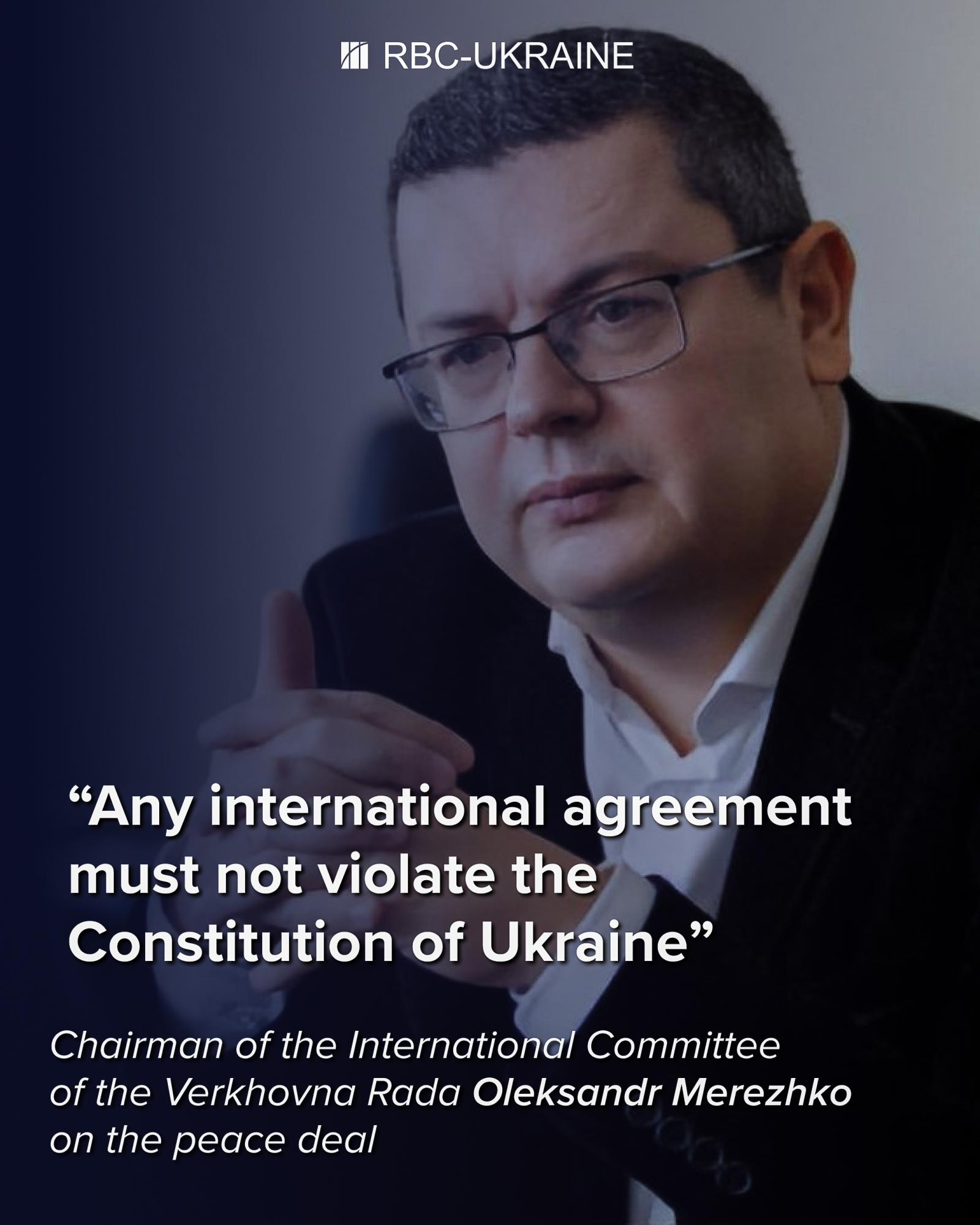 'We must drop illusion of making deal with Putin.' Interview with Ukrainian lawmaker Oleksandr Merezhko